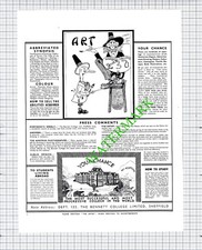 Bennett College Sheffield Yorkshire Advert - 1936 Cutting