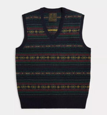 Polo Ralph Lauren Fair Isle 100% Wool V-Neck Sleeveless Vest XL NWT RRP: £319