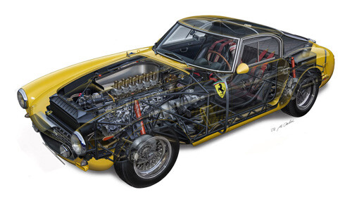 Ferrari 250 gto - swb, cutaway