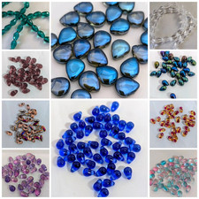 Glass Teardrop Beads, 10