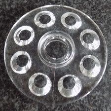 Vintage Glass Flower  Frog 4" Diameter  Flat Flower Arranging Graveside