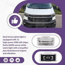 LED Licence Number Plate Light White for Transit Tourneo MK5 MK6 MK7