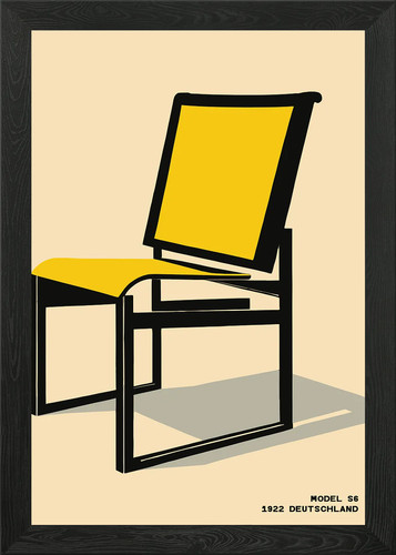 Bauhaus chair retro poster - chair,