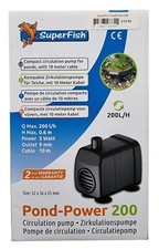 Superfish Pond Power 200 Circulation Pump for Fountains, Ponds, Ornaments - NEW