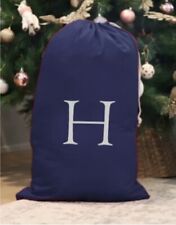Personalised Christmas Sack Big Initial Large XL Cotton Drawstring Xmas 4 Sizes