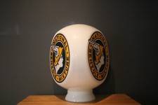 National Benzole Petrol Pump Globe Glass Oil Gas Automobilia Memorabilia 