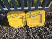 Van / Crane / Cherry picker Foot Pads Hi Vis Yellow Pair  45x45cm