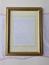 Vintage Style Faux Wood (Resin) Photo Art Frame Gold Colour -with Glass