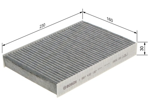 Bosch filter cabin air - air, for