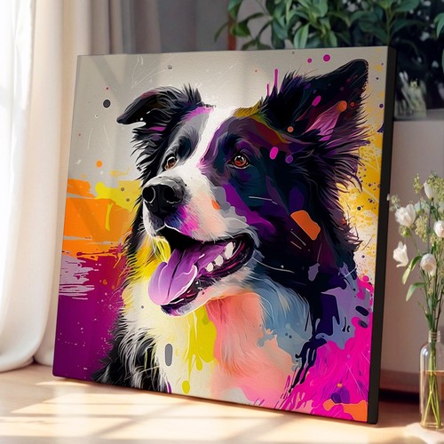 Border collie gestural art - collie,