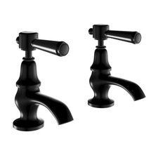 Black Basin Pillar Taps -