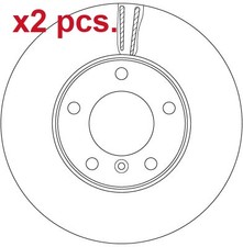X2 PCS FRONT BRAKE DISC ROTOS