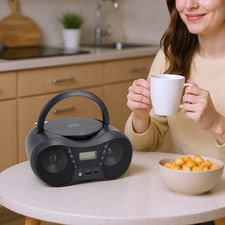 CD Player Portable Boombox FM