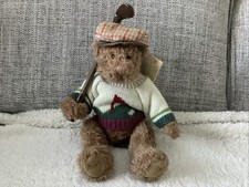 Russ Berrie & Co Bears From the Past Bogey Jr Plush  8”Golf Outfit Bear