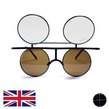 GloFX Vintage Flip Round Trippy Rainbow Diffraction Glasses - UK Stock