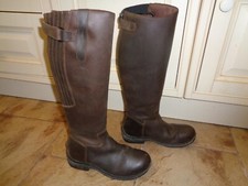 Toggi Calgary Long Leather Boots brown UK 7 EU 41 regular country yard riding