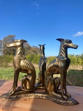 Maitland Smith Greyhound Whippets Art Deco Glass Coffee Table Base only - see