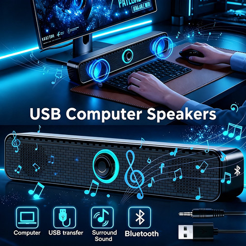 Usb computer speakers wired - usb,