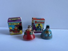 Vintage 1966 Louis Marx Batman And Robin Rolykins With Box - Great Condition