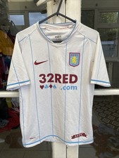 ASTON VILLA 2007/2008 AWAY FOOTBALL SHIRT NIKE SOCCER JERSEY SIZE LARGE BOYS