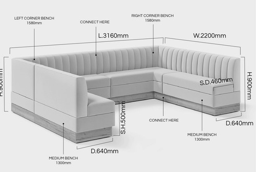Seating global corner - global,