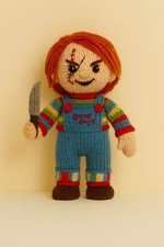 Chucky Childs Play Halloween Nightmare Elm Knitted Knitting DK Pattern Only 25cm