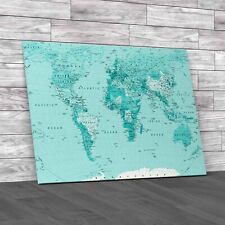 World Map High Detail  Canvas
