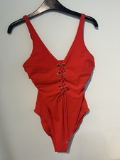 F&F Draw String Fronted Swimming Costume Size 12