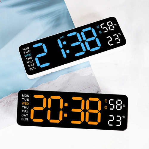 Led wall clock with adjustable - clock,