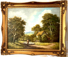 GORDON LINDSEY FINE QUALITY OIL PAINTING - TO PASTURES NEW  EXCELLENT C0NDITION.