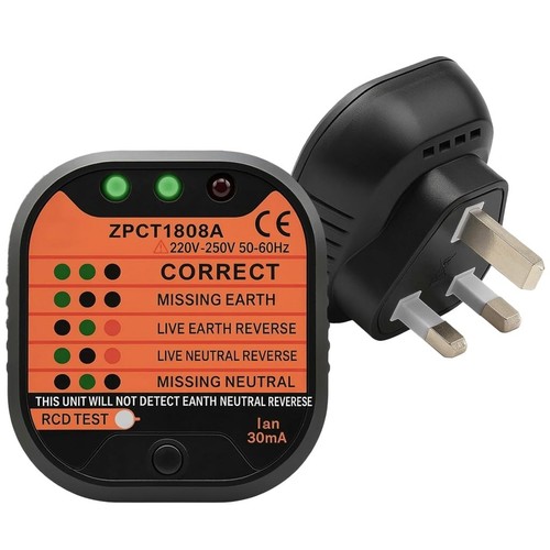 Socket tester 220 250v plug - tester, uk