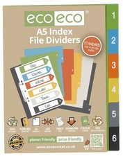 eco eco A5 File Dividers 1-6