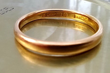 22k yellow gold wedding - gold, band