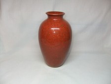 Duncan Woods Oakwood Leeds Studio Pottery Stoneware Red Green Speckled Vase