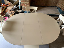 IKEA INGATORP / INGOLF  Extendable Table and 4 chairs , White - 110/155 cm