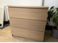 IKEA Malm Oak Veneer 3-Drawer