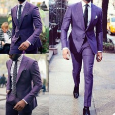 Men's Solid Linen Suits Peaked