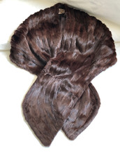 Vintage womans brown real fur - brown,