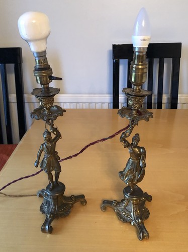 Pair antique vintage solid - pair,
