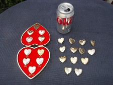 Variety Club International Gold Heart Set in Presentation Box With Extra Hearts