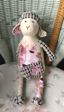 WILBERRY LAMB SHEEP SOFT PLUSH TOY COMFORTER DOUDOU PINK CREAM BROWN MULTI