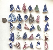 30 Drilled Sea Glass Style