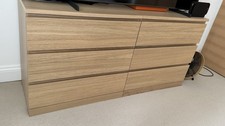 IKEA Malm 6-Drawer White Oak Veneer. Collection Only & You’ll Need 2 People.