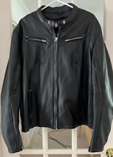 Mens NEW BLACK Leather