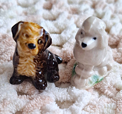 Wade dog poodle figurines - &,
