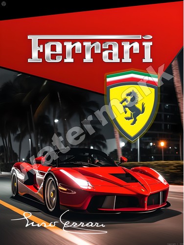 Ferrari sign or - sign, 9"