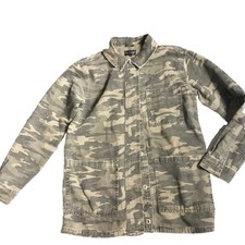 Topshop New Ladies Green 100% Cotton Camouflage Military Jacket# Pockets UK 6