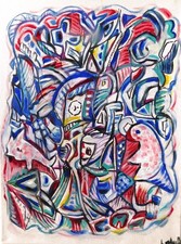 Original abstract mixed media