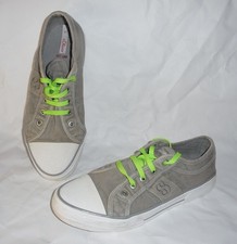 S.Oliver Flat Canvas Low Top Plimsole Pump Shoes - UK Size 7 EUR 41 - Grey