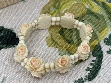 Vintage carved bovine bone - carved,